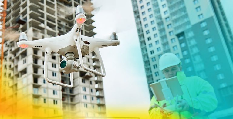 operador de drones y inspecciones de edificios con drones