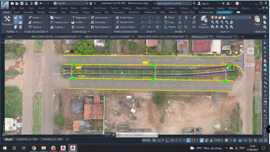 grafico de topografía con drones